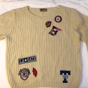 LF stores patch sweater